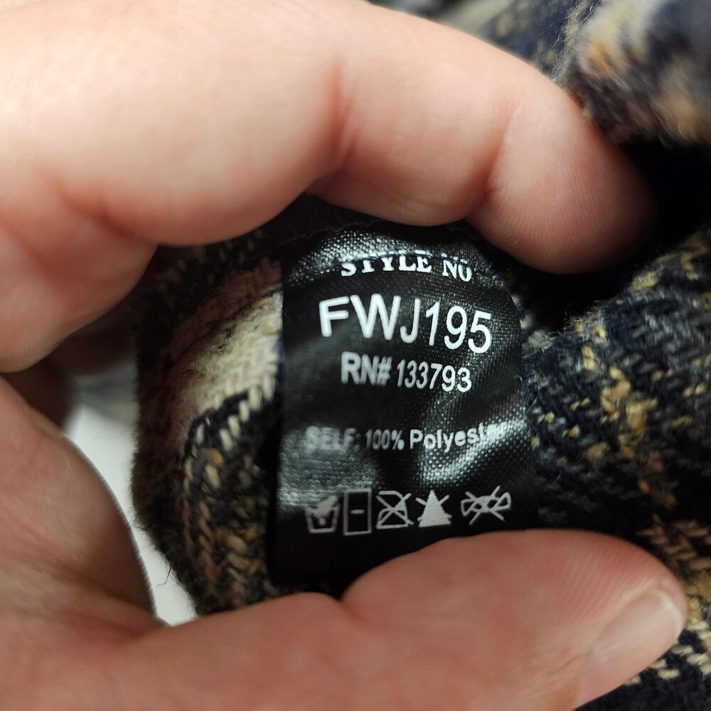 Pol 2 Button Plaid Color Block Shacket Fall Autum… - image 5